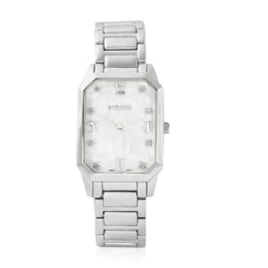 Strada Japanese Movement Watch with White Simulated MOP Dial
