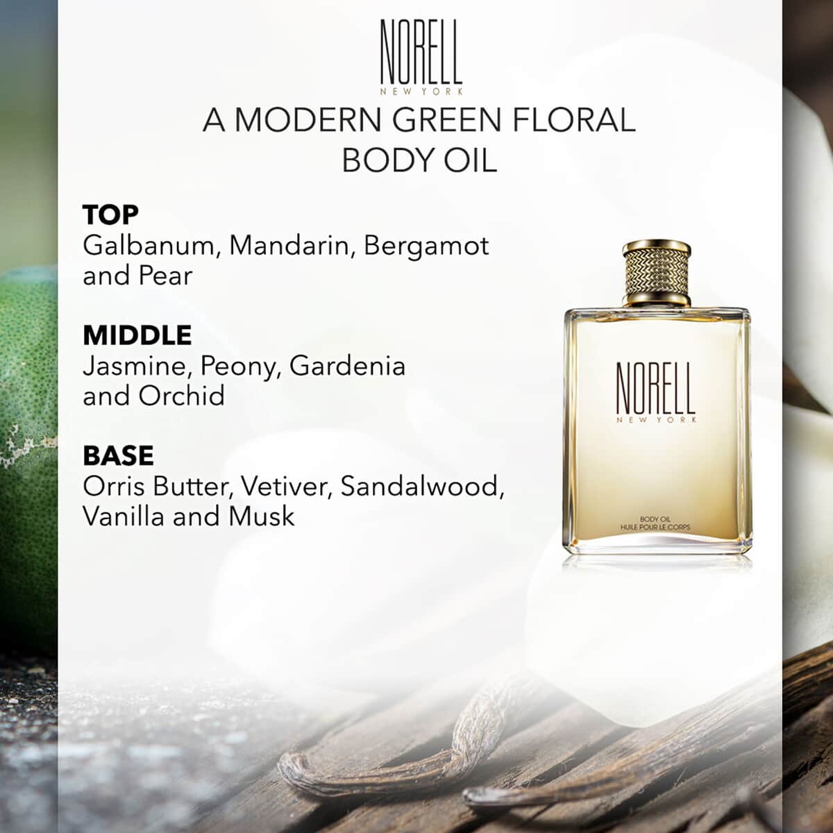 NORELL New York Body Oil With Long Lasting Fragrance (8oz) image number 2