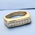 LUXORO 10K Yellow Gold Moissanite Carved Men's Ring (Size 7.0) 6 Grams 0.25 ctw image number 1