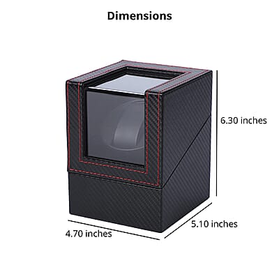 Black Automatic Rotating Watch Winder Box 2xAA Battery (not included)