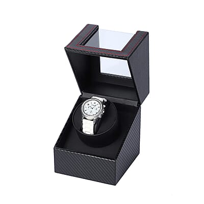 Black Automatic Rotating Watch Winder Box 2xAA Battery (not included)