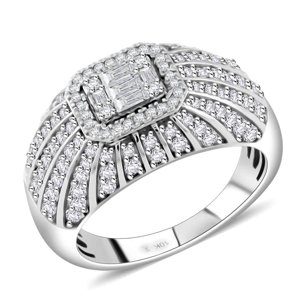 Diamond 1.00 ctw Ring in 10K White Gold 4.85 Grams image number 0