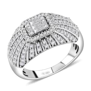 Diamond 1.00 ctw Ring in 10K White Gold (Size 10.0) 4.85 Grams