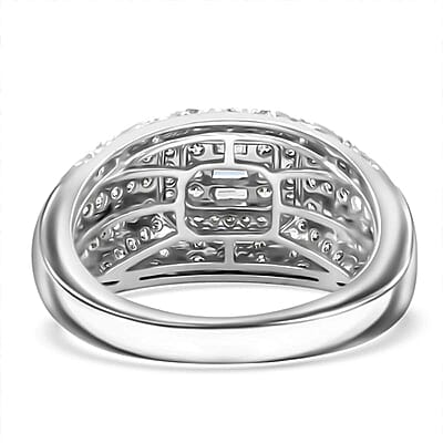 Diamond 1.00 ctw Ring in 10K White Gold (Size 10.0) 4.85 Grams