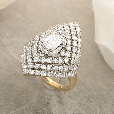 NY Closeout Diamond VS-SI G 2.05 ctw Ring in 10K Yellow Gold (Size 10.0) 7.30 Grams