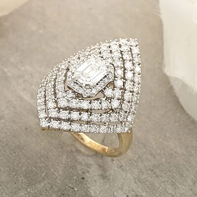 NY Closeout Diamond VS-SI G 2.05 ctw Ring in 10K Yellow Gold (Size 10.5) 7.30 Grams