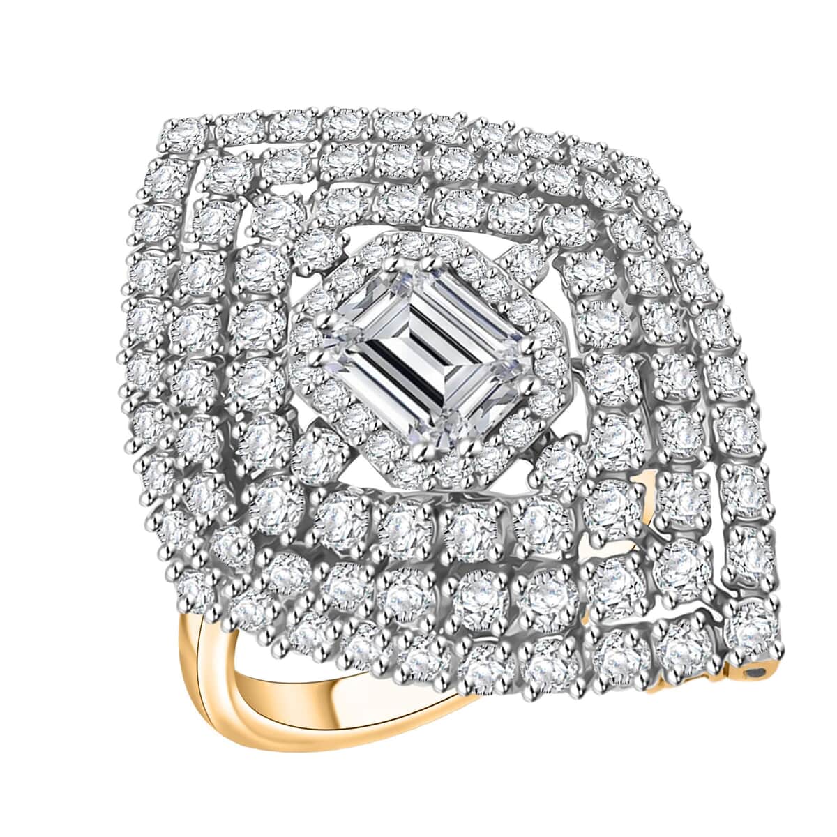 NY Closeout Diamond VS-SI G 2.05 ctw Ring in 10K Yellow Gold (Size 5.0) 7.30 Grams image number 0