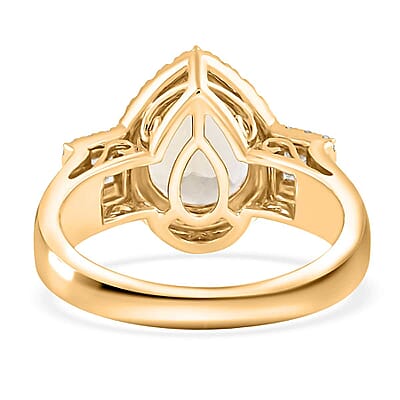 Certified & Appraised Luxoro AAA Turkizite, Diamond Ring in 14K Yellow Gold 3.15 ctw (Size 10.0)