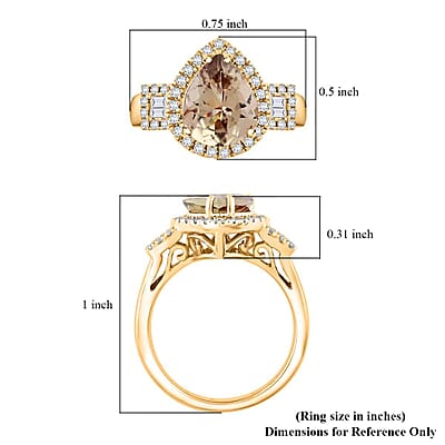 Certified & Appraised Luxoro AAA Turkizite, Diamond Ring in 14K Yellow Gold 3.15 ctw (Size 10.0)