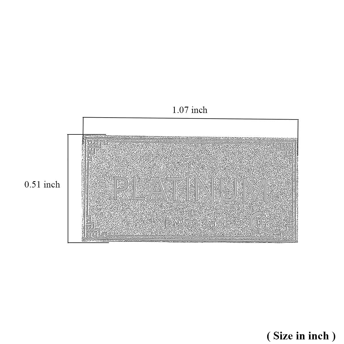  999 Platinum Collectible Bar 14x28x0.4mm (3 g)