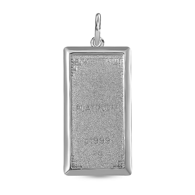 Bar Pendant (21x11x0.4mm) in 999 Platinum 2.15 Grams
