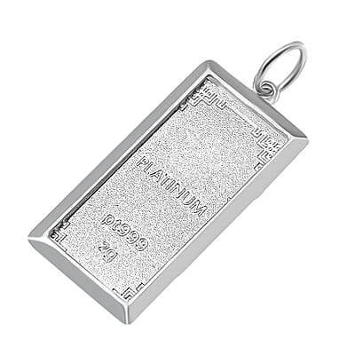 Bar Pendant (21x11x0.4mm) in 999 Platinum 2.15 Grams