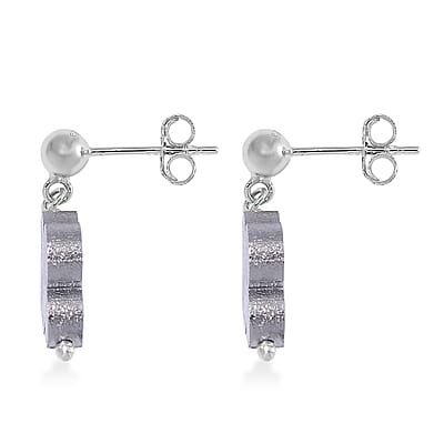 Marvelous Meteorites Beaded Clover Earrings in Rhodium Over Sterling Silver