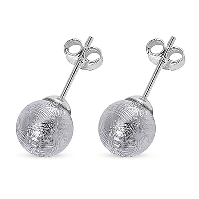 Marvelous Meteorites Beaded Stud Earrings in Rhodium Over Sterling Silver