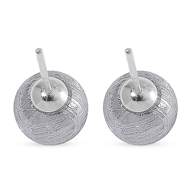 Marvelous Meteorites Beaded Stud Earrings in Rhodium Over Sterling Silver