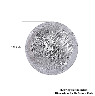 Marvelous Meteorites Beaded Stud Earrings in Rhodium Over Sterling Silver
