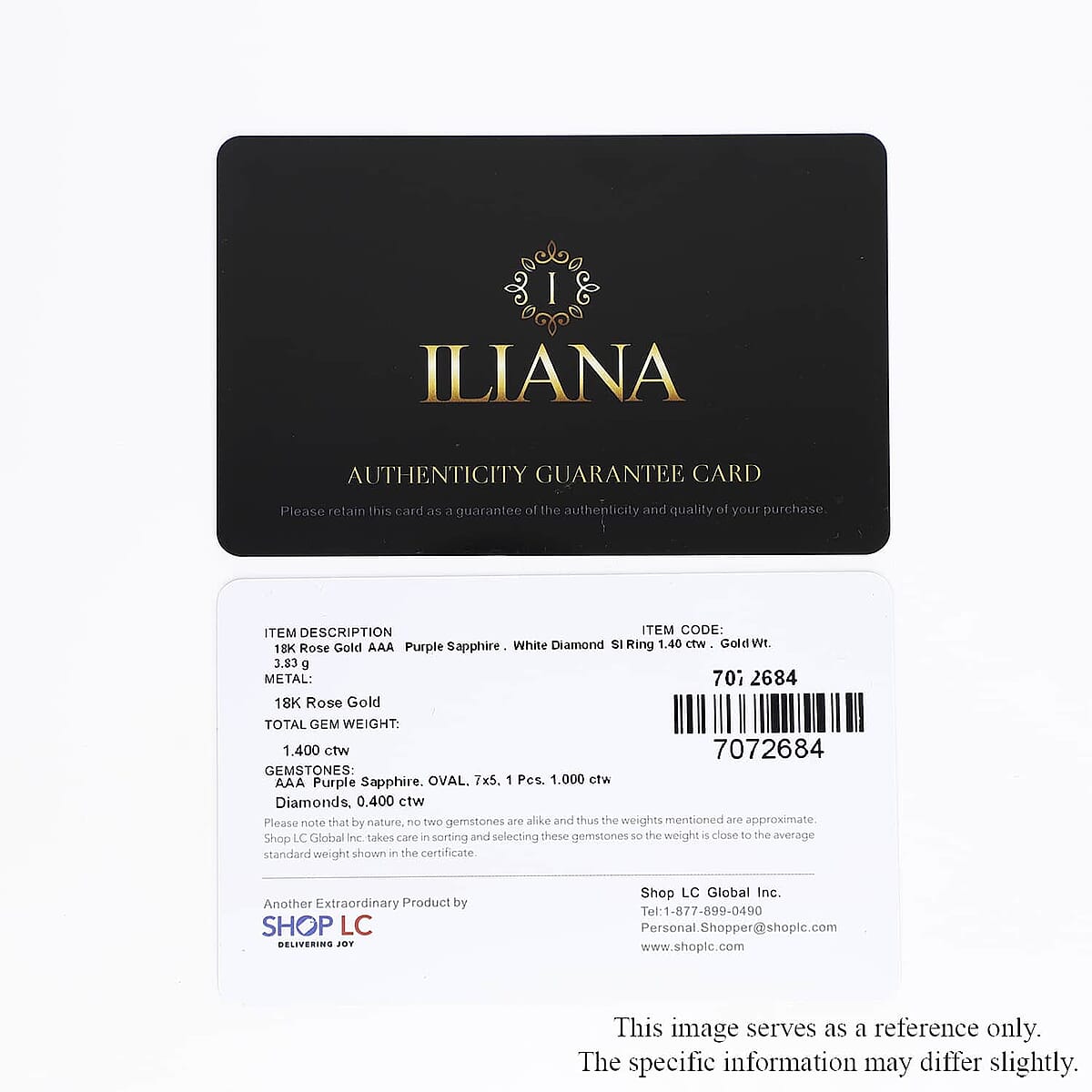 Certified and Appraised Iliana AAA Madagascar Purple Sapphire and G-H SI Diamond 1.40 ctw Double Halo Ring in 18K Rose Gold (Size 9.5) image number 7