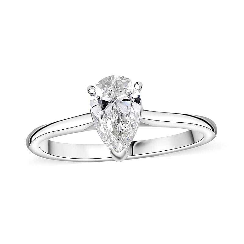Luxuriant Lab Grown Diamond E-F VS 1.00 ctw Solitaire Ring in 10K White Gold (Size 5.0)