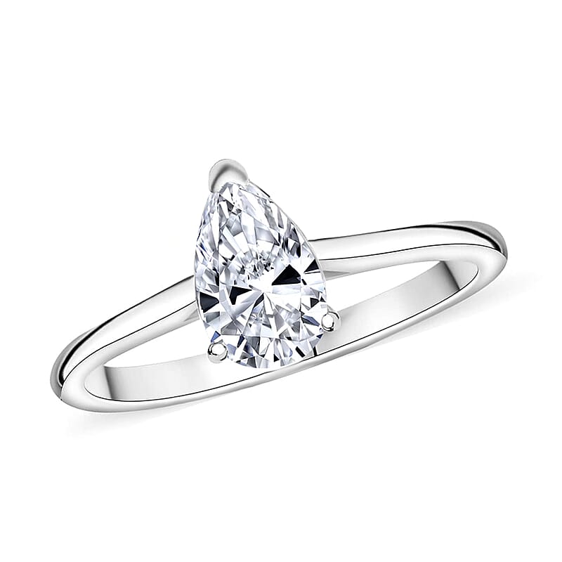 Luxuriant Lab Grown Diamond E-F VS 1.00 ctw Solitaire Ring in 10K White Gold (Size 10.0)