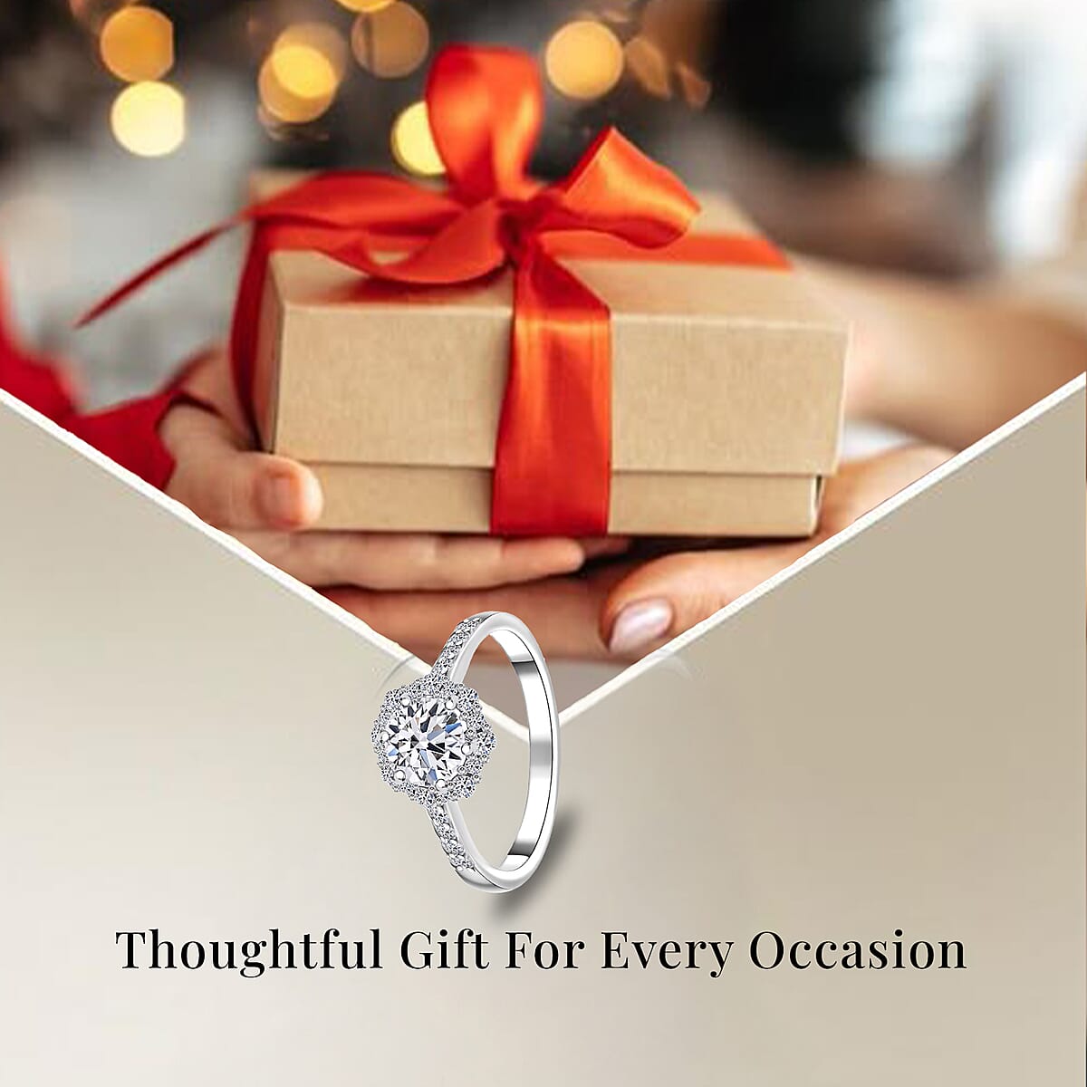 Luxuriant Lab Grown Diamond E-F VS 1.00 ctw Ring in 10K White Gold (Size 5.5) image number 2