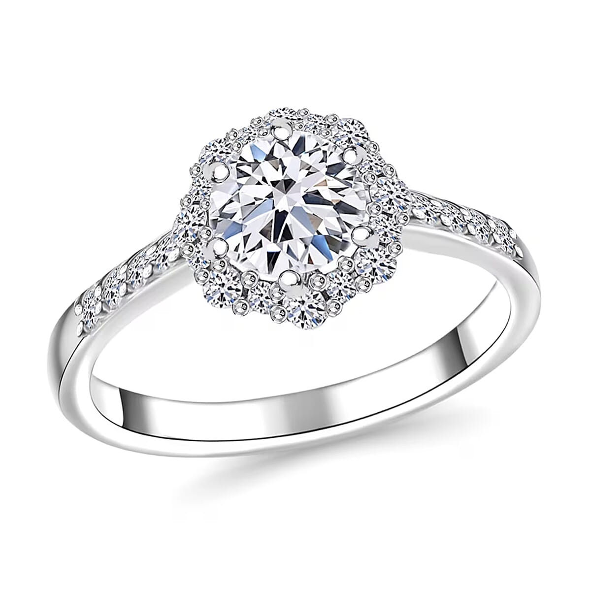 Luxuriant Lab Grown Diamond E-F VS 1.00 ctw Ring in 10K White Gold (Size 6.5) image number 0