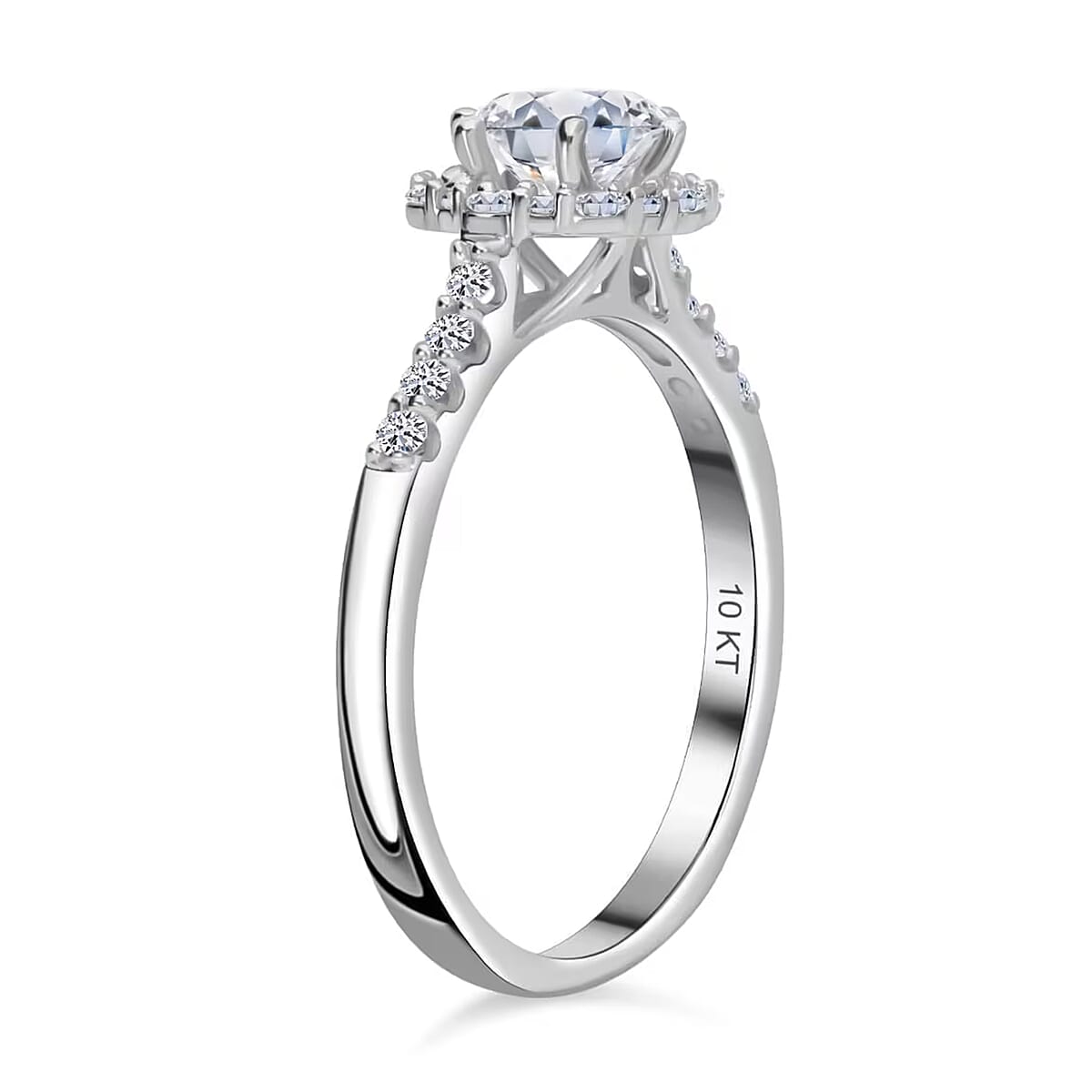 Luxuriant Lab Grown Diamond E-F VS 1.00 ctw Ring in 10K White Gold (Size 9.5) image number 8