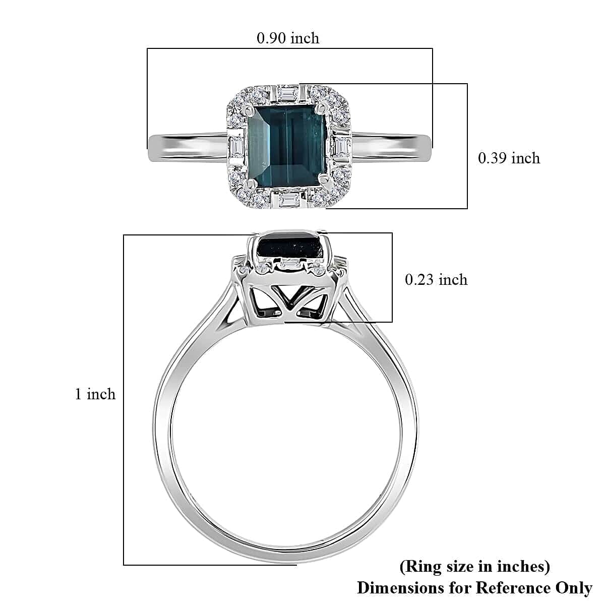 Certified & Appraised Rhapsody AAAA Monte Belo Indicolite and E-F VS Diamond 1.20 ctw Halo Ring in 950 Platinum (Size 6.0) 5.60 Grams