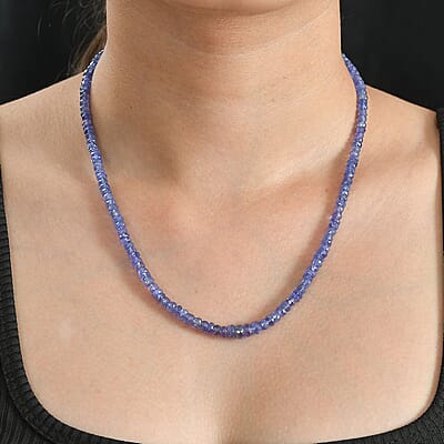 AAA Tanzanite 100.00 ctw Beaded Necklace in 18K Vermeil YG Over Sterling Silver 18-20 Inches (Del. in 10-12 Days)