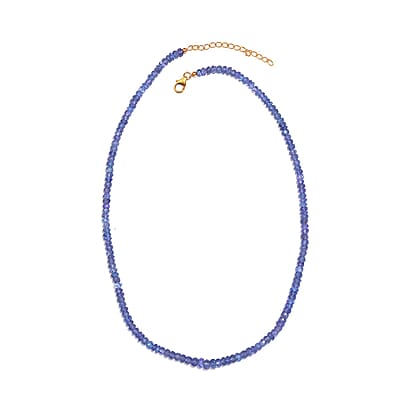 AAA Tanzanite 100.00 ctw Beaded Necklace in 18K Vermeil YG Over Sterling Silver 18-20 Inches (Del. in 10-12 Days)