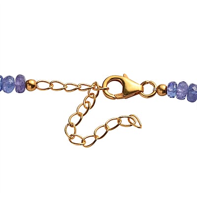 AAA Tanzanite 100.00 ctw Beaded Necklace in 18K Vermeil YG Over Sterling Silver 18-20 Inches (Del. in 10-12 Days)