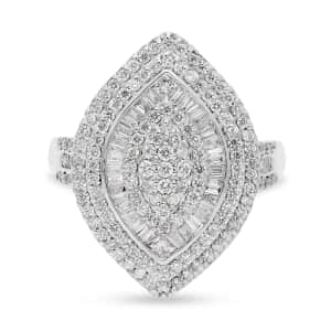Rhapsody IGI Certified 950 Platinum E-F VS Diamond Cluster Ring (Size 10.0) 7.70 Grams 1.00 ctw