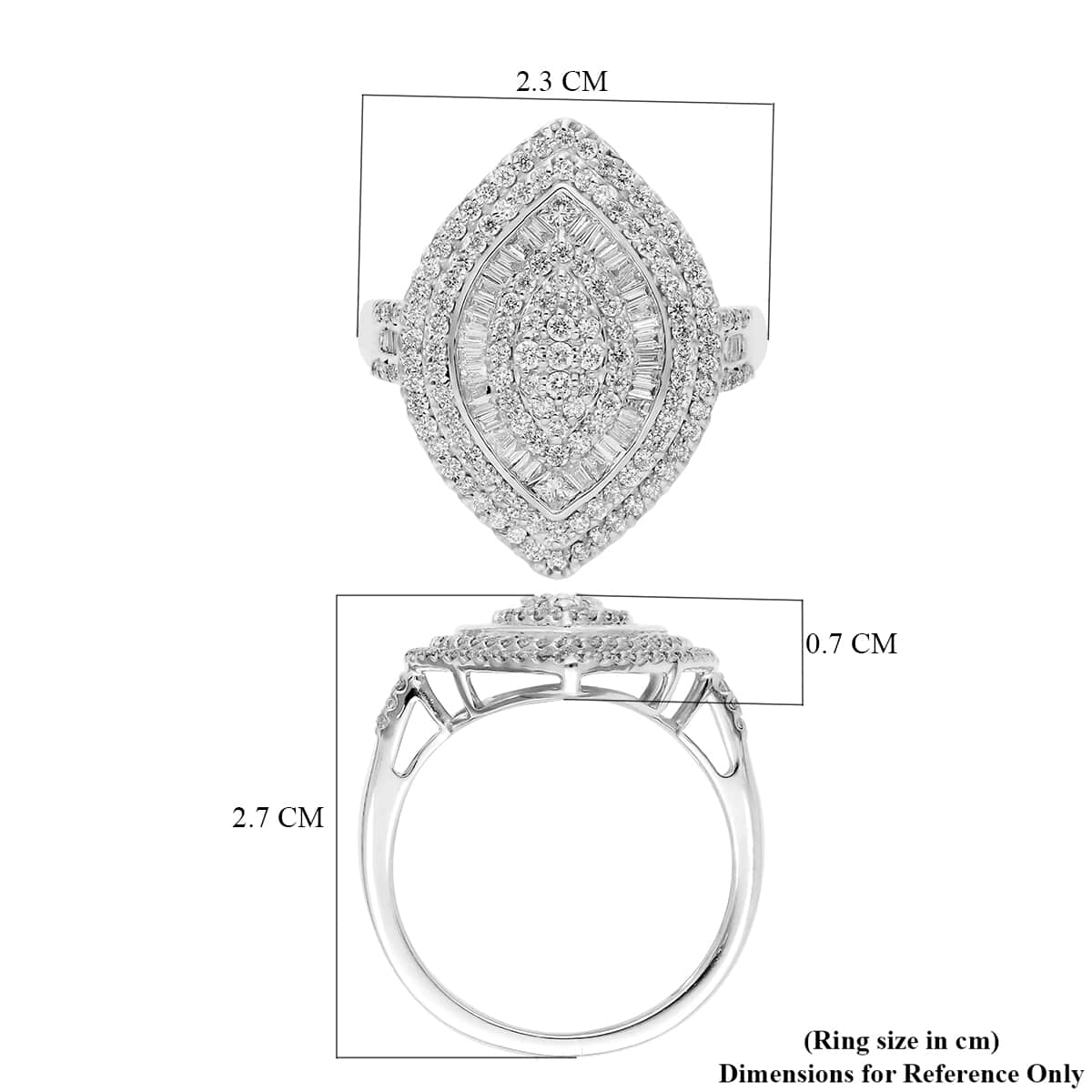 DOORBUSTER RHAPSODY IGI Certified 950 Platinum Diamond (E-F, VS) Ring (Size 7.0) (7.30 g) 1.00 ctw image number 5