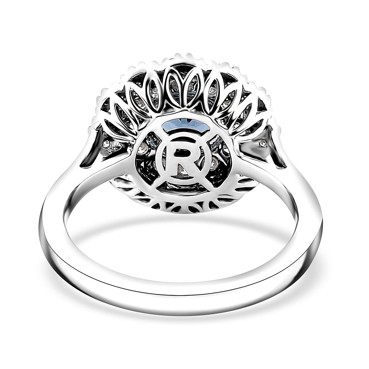 Rhapsody 950 Platinum AAAA Santa Maria Aquamarine, Diamond (E-F, VS) Ring (Size 7) 1.62 ctw