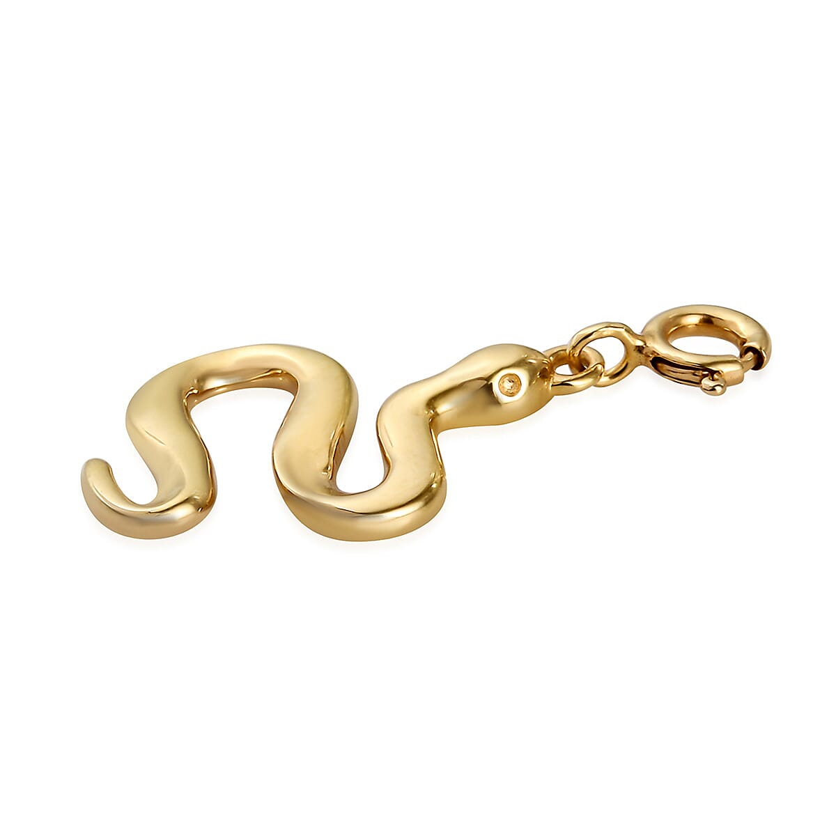 Vermeil Yellow Gold Over Sterling Silver Snake Charm 2.10 Grams image number 3