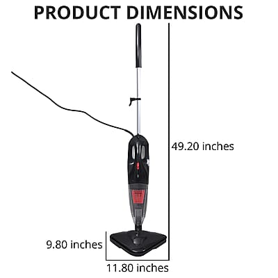 Homesmart Black Handheld Compact Wet and Dry Vacuum and Steam Cleaner
