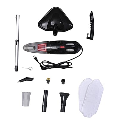 Homesmart Black Handheld Compact Wet and Dry Vacuum and Steam Cleaner