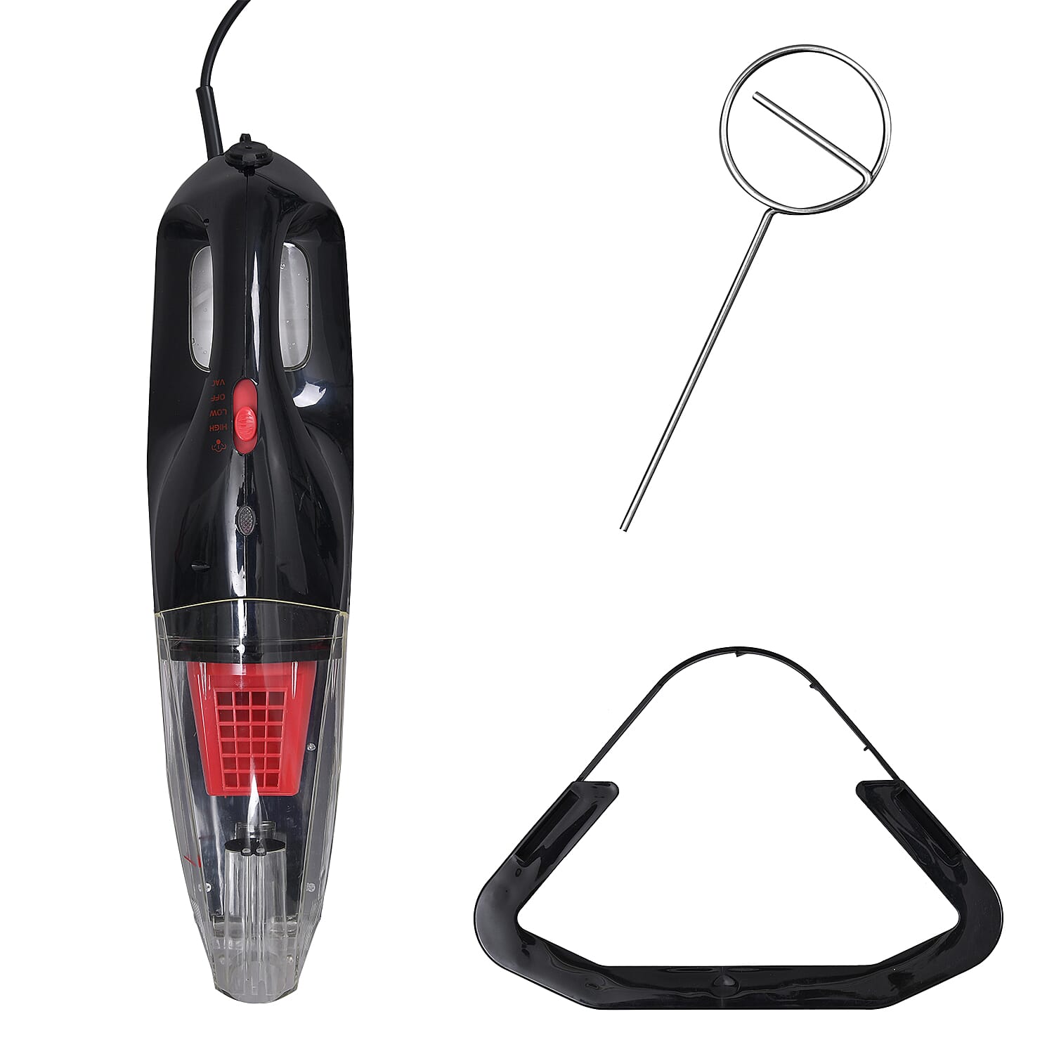 Homesmart Black Handheld Compact Wet and Dry Vacuum and Steam Cleaner