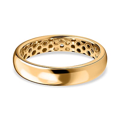 Diamond 0.05 ctw Ring in 18K Vermeil Yellow Gold Over Sterling Silver (Size 5.5)