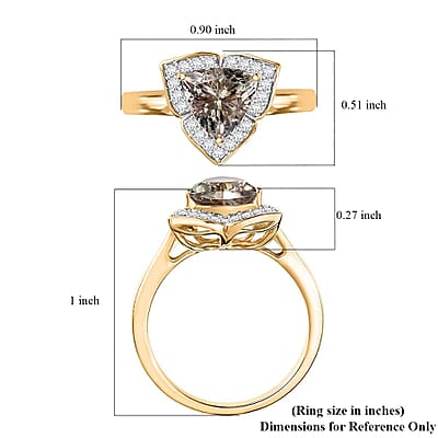 Certified & Appraised Luxoro AAA Turkizite and G-H I2 Diamond 2.38 ctw Ring in 10K Yellow Gold (Size 12.0) 4.27 Grams