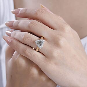 Certified & Appraised Luxoro AAA Turkizite and G-H I2 Diamond 2.38 ctw Ring in 10K Yellow Gold (Size 7.5) 4.27 Grams