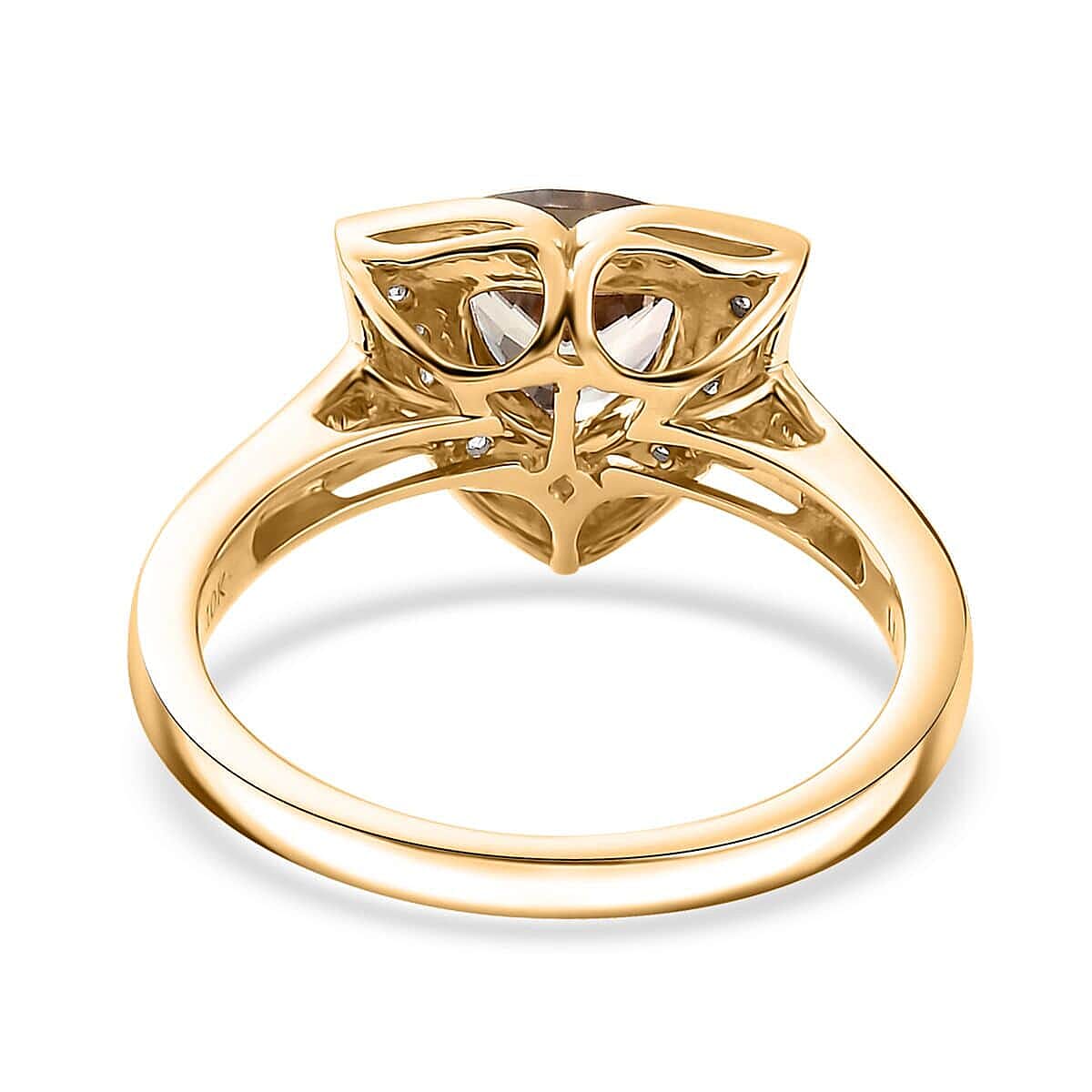 Certified & Appraised Luxoro AAA Turkizite and G-H I2 Diamond 2.38 ctw Ring in 10K Yellow Gold (Size 8.5) 4.27 Grams image number 4