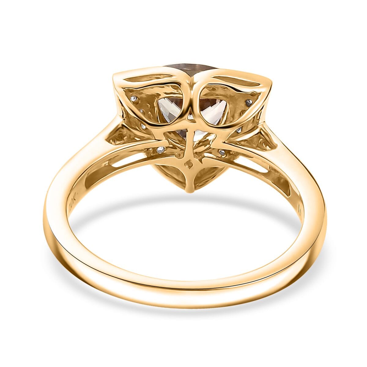 Certified & Appraised Luxoro AAA Turkizite and G-H I2 Diamond 2.38 ctw Ring in 10K Yellow Gold (Size 9.0) 4.27 Grams image number 4