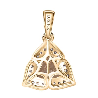 Certified & Appraised Luxoro AAA Turkizite and G-H I2 Diamond 2.30 ctw Pendant without Chain in 10K Yellow Gold