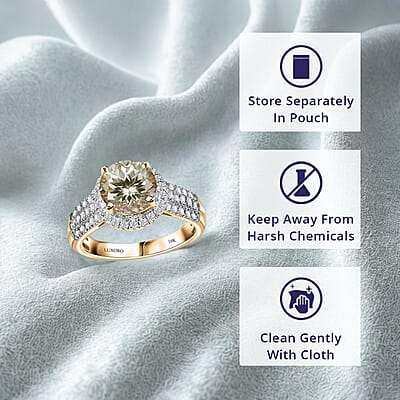 Certified and Appraised Luxoro AAA Turkizite, Diamond Ring in 10K Yellow Gold 3.00 ctw (Size 14.0)