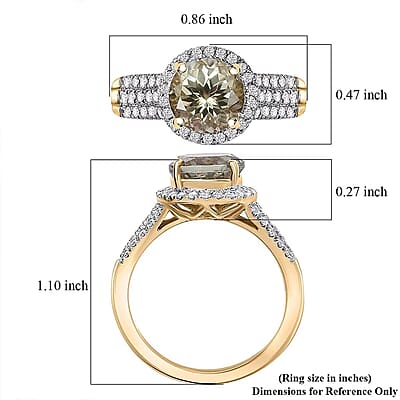 Certified and Appraised Luxoro AAA Turkizite, Diamond Ring in 10K Yellow Gold 3.00 ctw (Size 14.0)