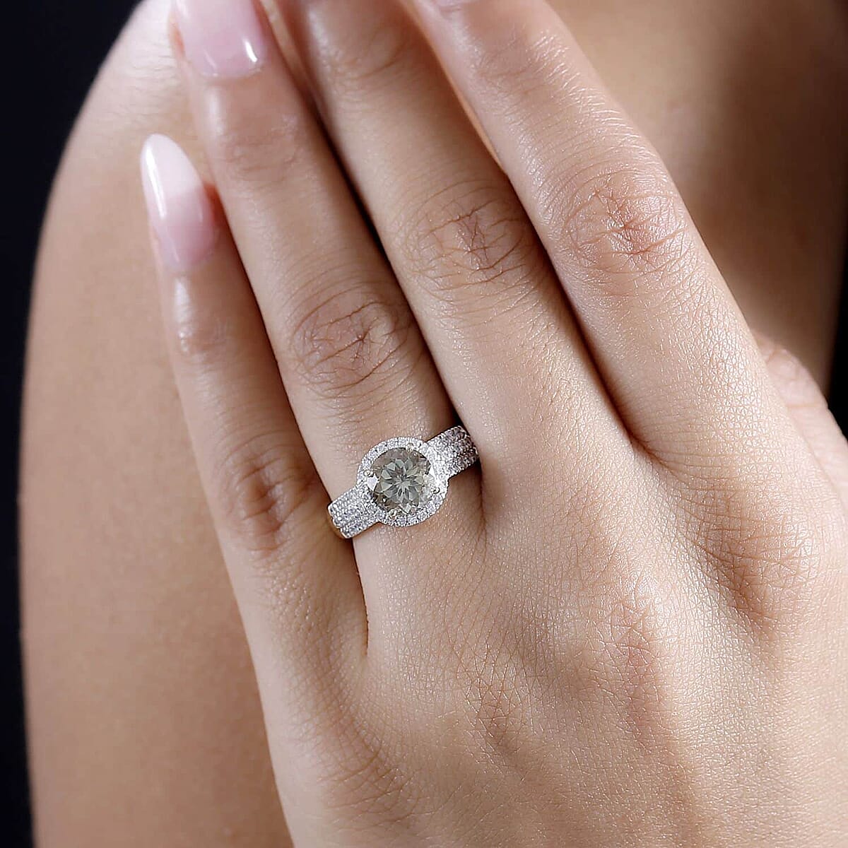 Certified & Appraised Luxoro AAA Turkizite and G-H I2 Diamond 3.00 ctw Ring in 10K Yellow Gold (Size 5.5) 4.25 Grams image number 2