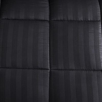 The Nesting Company Maple Dobby Black Stripe 8pcs Bed Comforter Set in a Bag - Queen