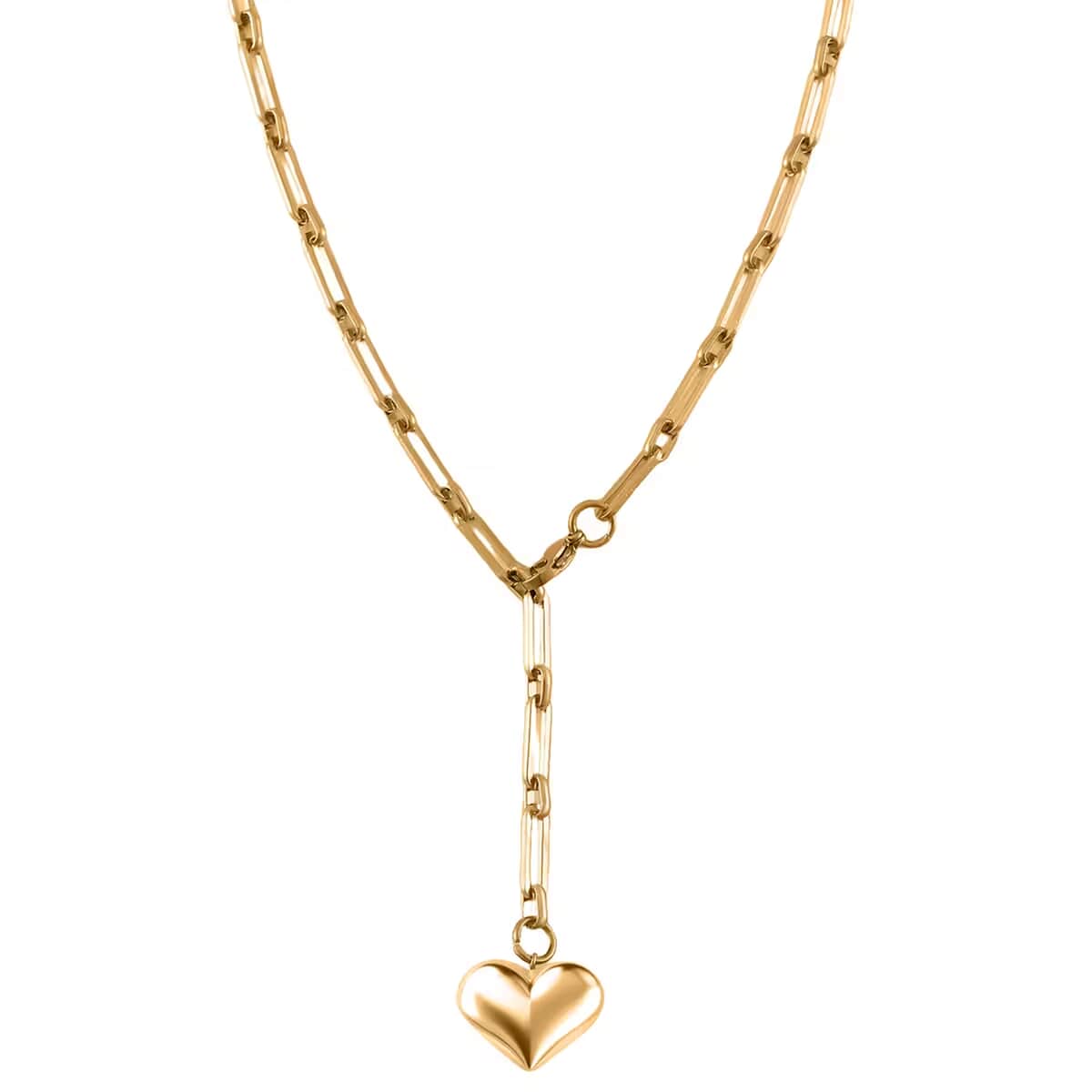 Heart Necklace in ION Plated Yellow Gold Stainless Steel 22 Inches image number 0