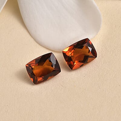 Brazilian Cherry Citrine (Cush 8x6 mm) 2.40 ctw Loose Gemstone