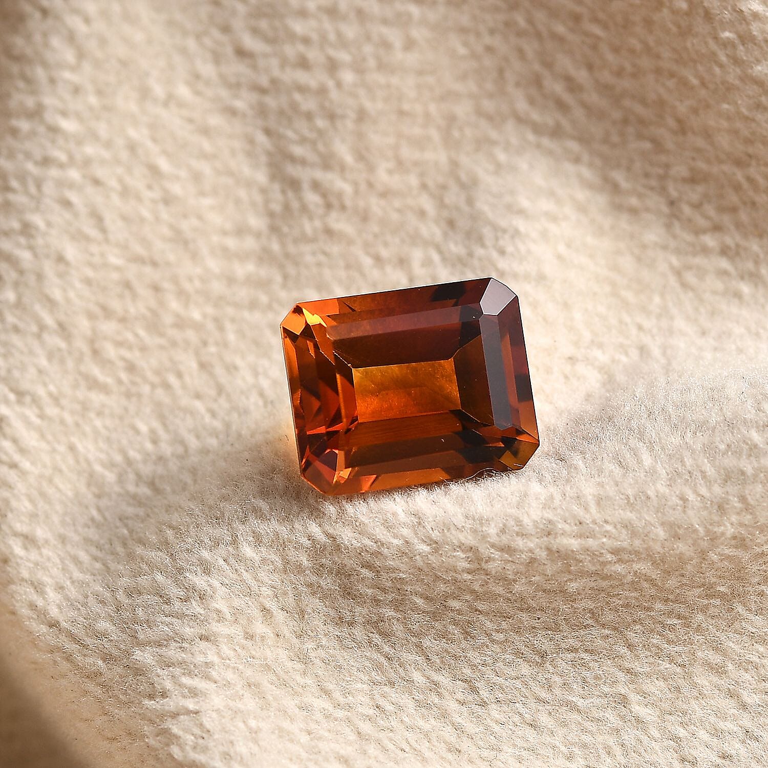 Brazilian Cherry Citrine (Oct 11x9 mm) 4.30 ctw Loose Gemstone